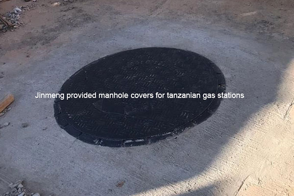 Jinmeng provided manhole covers for tanzanian gas stations Jinmeng provided Tanzan Gas Station with corrosion-free lightweight fiber-reinforced plastic composite access covers through their responsi
